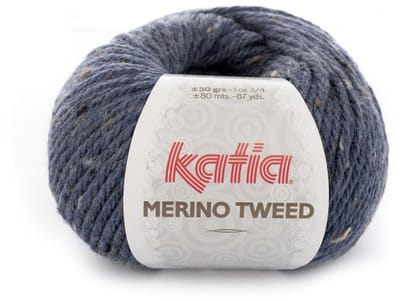 Katia Merino Tweed - 305 donkerblauw - Merinogaren