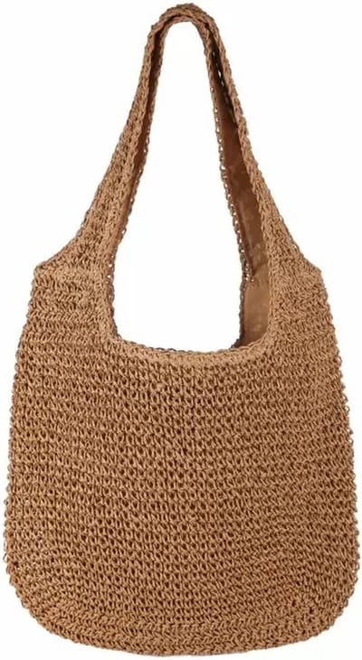 Schoudertas Dames Rotan Beach - Bruin/Khaki