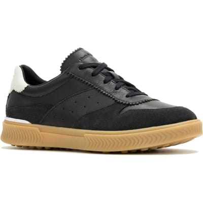 Hush Puppies Mae Leren Dames Zwarte Sneakers