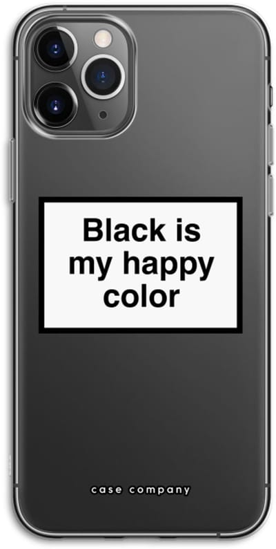 Case Company® - Hoesje geschikt voor iPhone 11 Pro hoesje - Black is my happy color - Soft Cover Telefoonhoesje - Bescherming aan alle Kanten en Schermrand