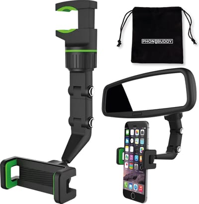 Phonebuddy Telefoonhouder Auto - Telefoonhouders - Universeel - GSM houder - Telefoonhouder voor aan Spiegel