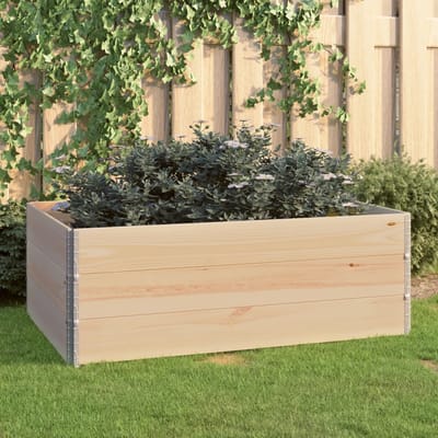 vidaXL - 3 - st - Plantenbakken - verhoogd - 100x150 - cm - massief - grenenhout