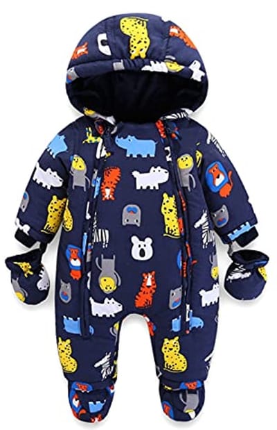 Fleece Baby Rompertje met Capuchon en Sokken - Winterpak voor Peuters