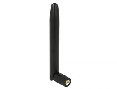 Delock LoRa Antenna 863 - 928 MHz SMA plug 0.5 dBi omnidirectional with tilt joint black