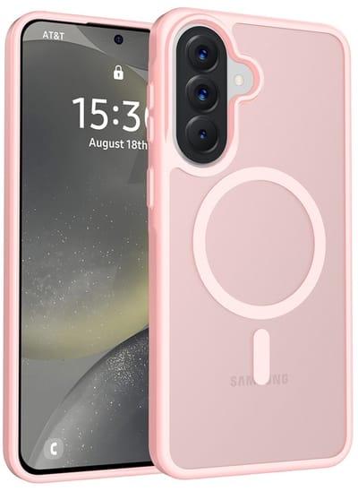 Coverup Hoesje - Geschikt voor Samsung Galaxy A57 Hoesje - Coverup Mat Transparante Back Cover - MagSafe Compatible - Roze