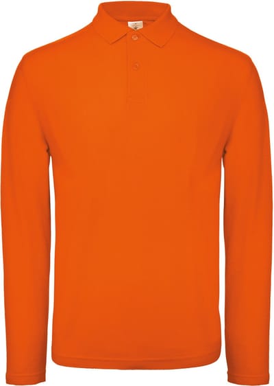 B&C ID.001 Men's long-sleeve polo shirt CGPUI12 - orange - L