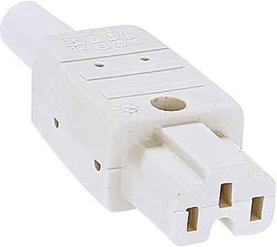 Apparaat Stekker - C15A Apparaat Stekker - 10A 250V - Wit