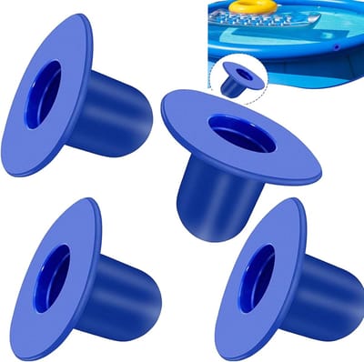 Zwembadplug - Set van 4 - Filterpomp Zeefgatplug - Stoppen Geschikt voor zwembaden Bestway Intex Doppen - Conische Rubberen Stop - Zwembadsluitdop - Vervangende Onderdelen - Blauw