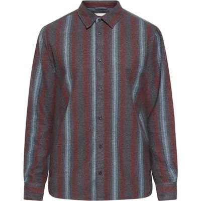 Flanellen overhemd met lange mouwen KnowledgeCotton Apparel Striped