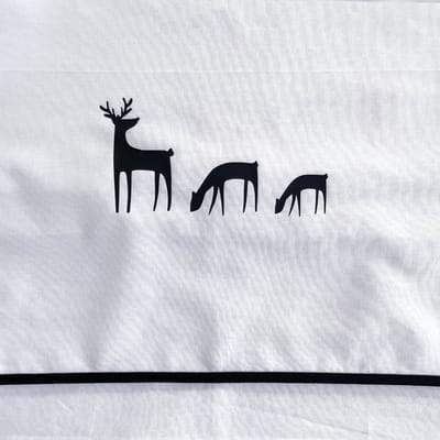 BINK Bedding ledikantlaken Hertjes Zwart Wit 100 x 150 - laken voor ledikant - lakentje - babylaken
