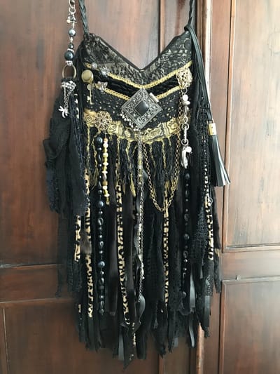 Cross body Boho Festival Handtas met franje van Atelier d'Emilie