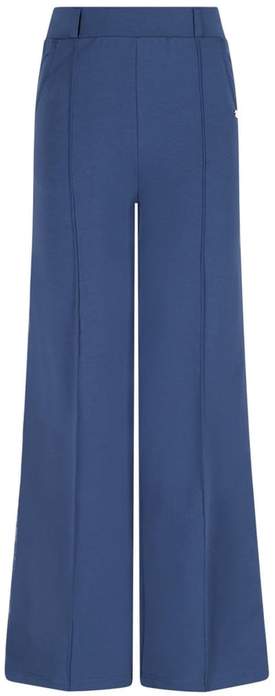 NoBell' - Salet Palazzo Pants with contrast stripes - Ensign Blue - Maat 176