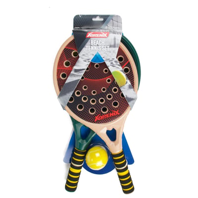 Strandtennis set deluxe buitenspeelgoed met 2 rackets en bal.
