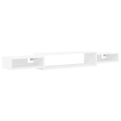 vidaXL - Wand - gemonteerd - TV - Kast - Muurmontage - Wit - 180 - x - 28 - x - 21 - cm