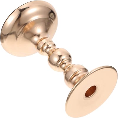 Gouden Kaarsenhouder - Metalen standaard - Feestelijke decoratie - Stijlvolle afwerking - 17.7x17.7cm - Goud