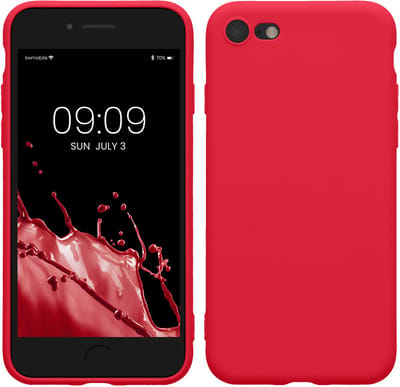 kwmobile telefoonhoesje geschikt voor Apple iPhone SE (2022) / SE (2020) / 8 / 7 - Hoesje voor smartphone - Precisie camera uitsnede - In neon roze