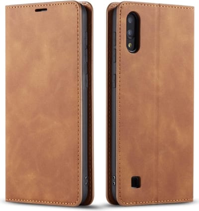 Geschikt voor Samsung Galaxy A10 Bookcase | Bruin | Pasjeshouder | Portemonnee hoesje