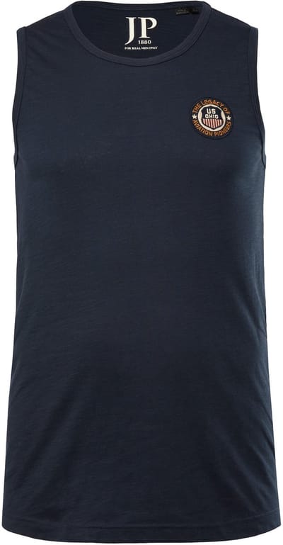 JP 1880 - Heren - Tanktop onderhemd badge - Navy blauw - Maat 6XL
