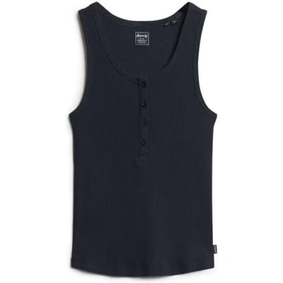 Superdry - Athletic Essentials hemdtopje met knopen - Dames - Vesten