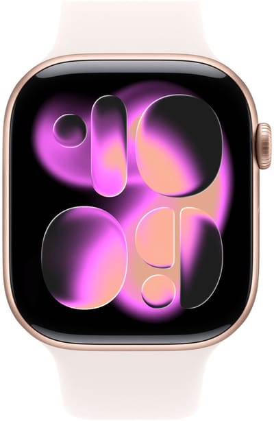 Apple Watch 11 - Wifi - 46mm - Rose Goudkleurig Aluminium Case with Light Blush Sport Band - S/M
