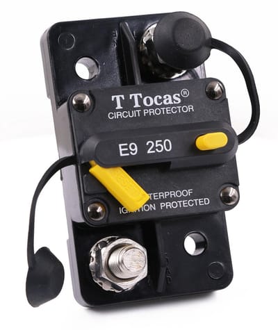 250 Amp Stroomonderbreker Type III - 12V 48V DC Waterdicht Handmatige Reset voor Camper Auto Boot