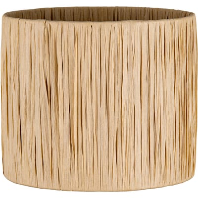Raffia lampenkap - cilindrisch - beige - Boheemse stijl - ø20 x 17 cm - E27 fitting - Ontworpen voor tafellampen en Pendellamp - Ontworpen voor woonkamer en eetkamer