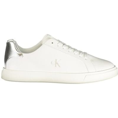 Calvin Klein Low Pro Cups Laceup Sneakers Bright White/silver Maat: 36 | Sneakers Outlet | Dames | Zilver