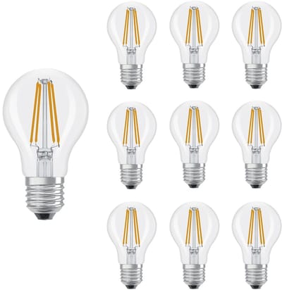 Ledvance LED Classic A60 Filament Lamp E27 - 7W 806lm 4000K 230V - Ø60mm - Geschikt voor keuken, kantoor, studeerkamer - 10 stuks