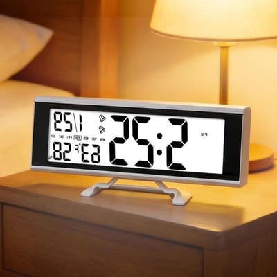 Digitale Wekker - Smart Display - Omgeving Monitoren - Aanraakscherm Bediening - 190 x 27 x 85 mm - Wit
