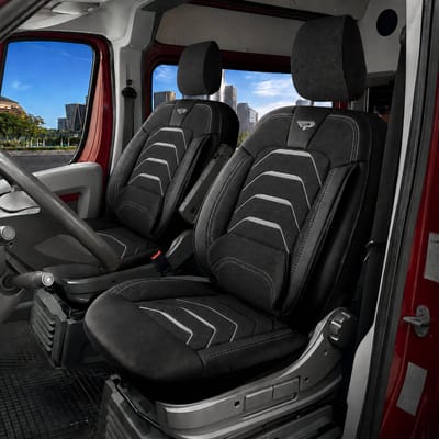 Stoelhoezen Citroen Jumper 2006 - heden – Bodrum Zwart/grijs – perfecte pasvorm – jacquard stof – slijtvast – eenvoudig te monteren – set voor Stoel/Stoel