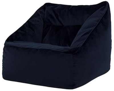 Stijlvolle Donkerblauwe Velvet Zitzak voor Volwassenen - Perfect voor Woonkamer en Slaapkamer