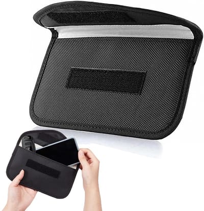 Dailygoods- Afgeschermde Hoes Duurzaam - RFID Blokkering - Faraday Kooi - Sleutelhanger - Compact - 19,7 x 11 cm - RFID Tas