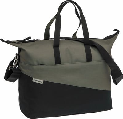 New Looxs ® Oslo Tendo - Enkele Fietstas - Schoudertas met Laptopvak - Afneembare Shopper met Rits - Multifunctioneel - 100% Gerecycled Polyester - Geschikt voor Electrische Fietsen - 21 Liter - Black-Green