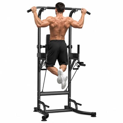 Homegoodies Pull Up Bar - Optrekstang - Thuis sporten - Multifunctioneel - In hoogte verstelbaar - Zonder boren - Kleur zwart