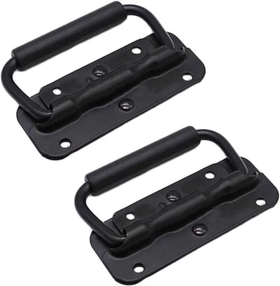Vouwhandgreep 100 mm, Draaghandgrepen voor Gereedschapskisten, Isolatie Rubber Handvatten, Multifunctionele Handgrepen voor Dozen en Kisten