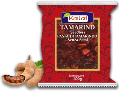 Seedles Tamarinde Pasta 400g - Authentieke Tamarindepasta voor Koken, Sauzen & Chutneys | Natuurlijk Zuurmiddel & Rijke Smaak | Ideaal voor Aziatische, Indiase en Afrikaanse Gerechten | Zonder Toegevoegde Suikers met Kajal Sticker