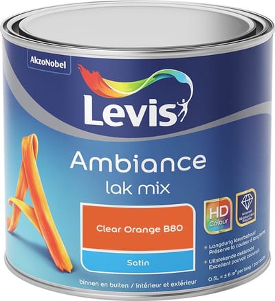 Levis - Ambiance Lak Satin Mix - Clear Orange B80 - Mengverf - 0,5 L
