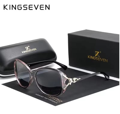 KINGSEVEN Zonnebril 7842 - Roze-Grijs – Dames - Gepolariseerd - UV400 - Vlinder