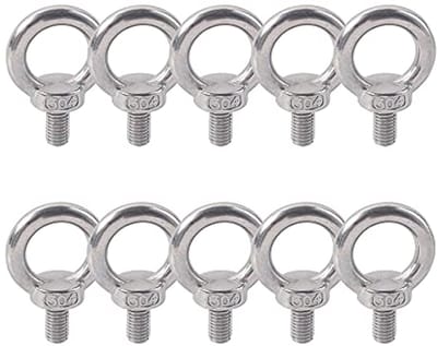 RVS Ringbouten M5*10 - 10 Stuks - Duurzame Bevestigingsoplossingen voor Diverse Toepassingen, Roestvrij Staal, Schroefdraad en Oogbouten