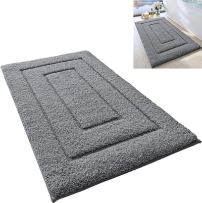 Badmat - Badmat Antislip - Absorberende Badmat - Douchemat - 50 x 80 cm - Grijs
