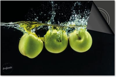 Inductie beschermer 60x60 - afdekplaat inductie mat - Dietrix Kookplaat beschermer - Exclusief - Splash - Groene appels