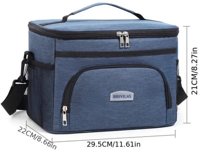 Livano Koeltas - Koelbox - Koelelementen - Coolbox - Auto - Lunchtas - Strand - Marineblauw
