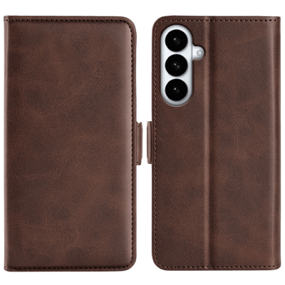 CaseBody Samsung S26 Plus Real Leather Wallet Hoesje Bruin