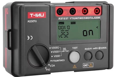 Isolatiemeter - Megohmmeter - Elektrische Inspectie - Veelvoudige Testspanningen - 16x10x7 cm - Rood Grijs