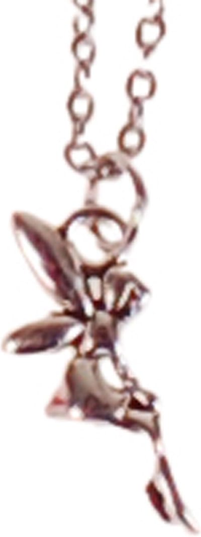 Kinderketting RVS 45cm - Hangertje Elfje Zilverkleurig 1,5cm