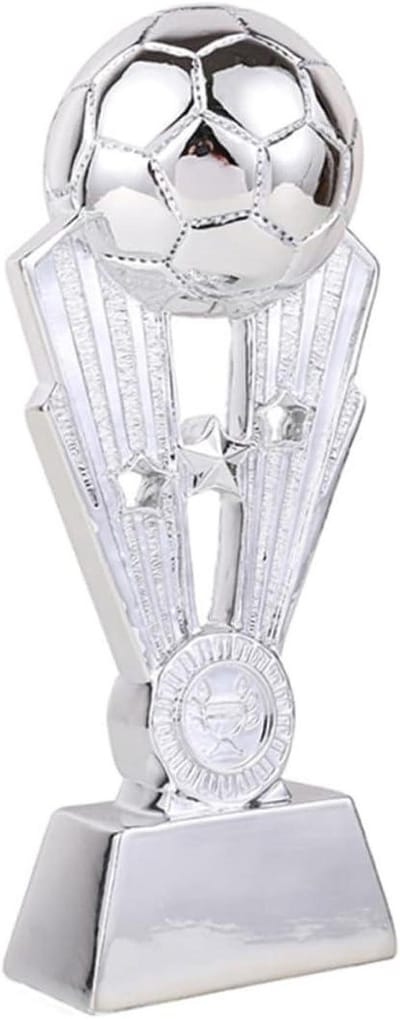 Sport Trofee - Prijstrofee Beker - Wedstrijd Belonen - Glanzende Hars - 8 Centimeter Hoog - Zilver