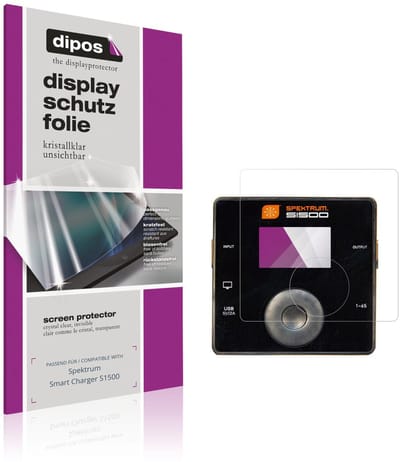 dipos – 4x Beschermfolie geschikt voor Spektrum Smart Charger S1500 | Krasbestendige & heldere Screenprotector Ultra-Thin
