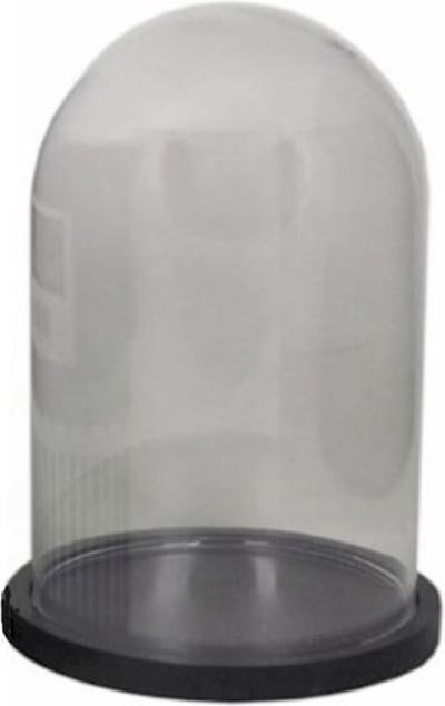 Floran stolp op plateau - zwart - glas - D15xH25 cm - decoratie - woonaccessoires