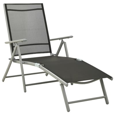 vidaXL - 3-delige - Loungeset - textileen - en - aluminium - zilverkleurig