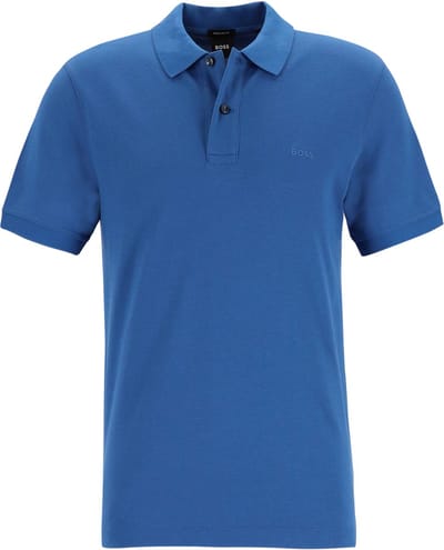 BOSS Pallas regular fit polo - pique - middenblauw